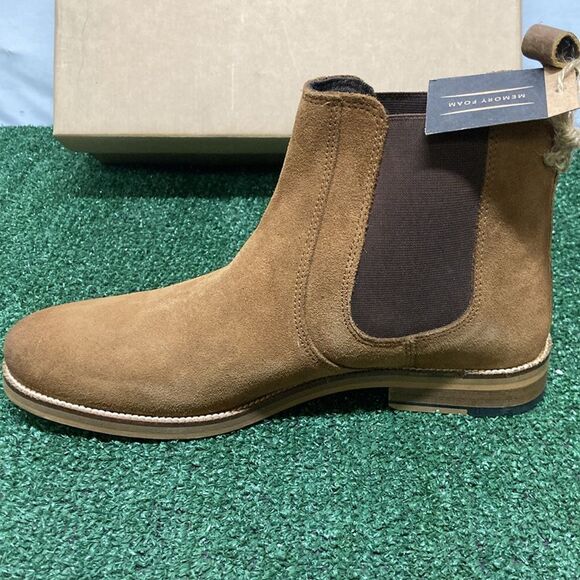New Crevo Tan Suede Chelsea Boots with memory foam men’s size 9 (OKPM-07-018) - Picture 5 of 9